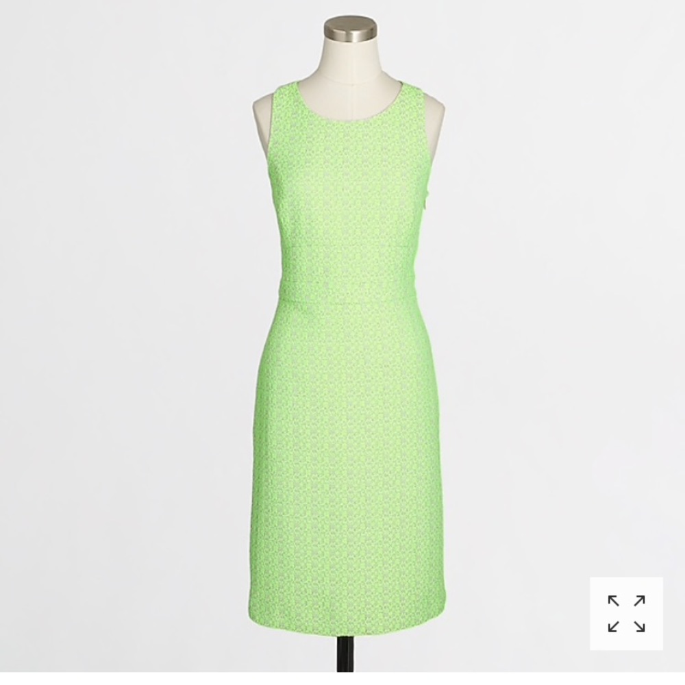 Neon green J. Crew factory dress